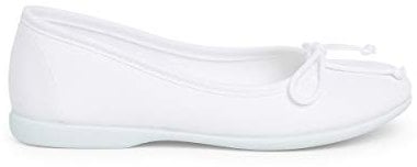 Pisamonas Bailarinas niña manoletina Tela Lacito Talla 38 en Color Blanco