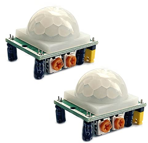 Kiro&Seeu 2PCS HC-SR501 Pyroelectric Infrared IR PIR Human Motion Sensor Detector Module Compatible with Ard-uino Raspberry Pi