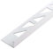 Dalsys Fliesenschiene Winkelprofil Aluminium (eloxiert) Weiß 2,5m x 10mm, Fliesenprofil