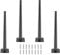 Cjueiom 16 Inch / 40cm Straight Furniture Legs Black Sofa Legs Set of 4, Mid-Century Couch Legs Heavy Duty Coffee Table Legs, Conical Chair Feet Metal Cabinet Legs Replacement for Cupboard Ottoman