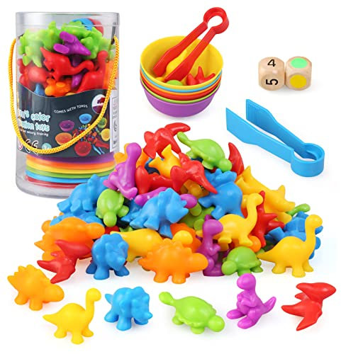 BelleStyle-Dinosaurio No, Multicolor, 8 x 3,8 x 1,5 cm (Counting Toy-D)