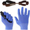 FUZZIO 24 Paar Arbeitshandschuhe Herren Gr 9, Arbeitshandschuhe mit Noppen Blau, leichte Gartenhandschuhe Herren, Arbeitshandschuhe Damen, Handwerker Handschuhe Herren mit Handschuhclip