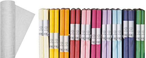 Ciao-Mantel de rollo de papel de damasco, blanco, rayas, color, 7m x 120cm (34029)
