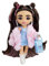 Barbie Mini Poupée Extra Brune avec Robe en Jean, Manteau en Fausse Fourrure, Mini-poupée, vêtements et Accessoires, Jouet Enfant, Dès 3 Ans, HKP90