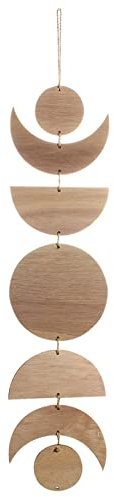 Pasdrucn Mondphasen Wanddeko, Boho-Dekor-Wandbehänge, Wanddekorationen Mondbanner Aesthetic Dekoration, Mondphasen-Ornamente Für Wohnzimmer, Schlafzimmer, Wohnheim (Holz)