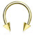 Jewel Barrel Hufeisen Piercing Bar Nassenpiercing Septum Nase Ring Ohrringe Hoop Helix Tragus Körperschmuck 16G, 6 | 8 | 10 | 12 mm Chirurgenstahl mit Kegel Spitzen (Gold, 10)