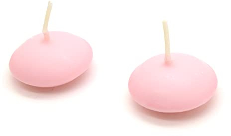 Floating Candles, Pack of 2, Unscented, Long Burning Time, Tealights Candles, Romantic Warm Decoration Wedding Pool Dinner Christmas (Pink, Matt)