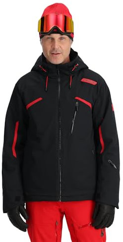 Spyder Men's Leader Insulated Ski Jacket, Black, XL
