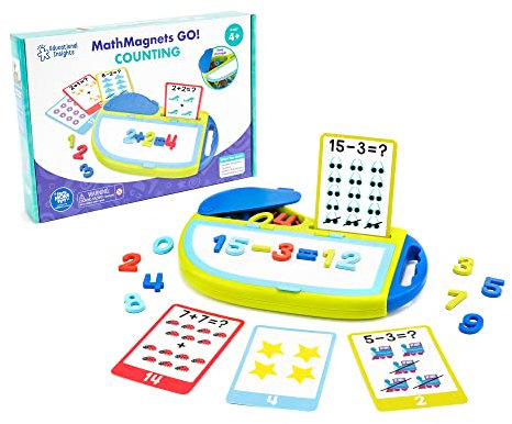 Learning Resources MathMagnets GO Aktivitätsset für Zählübungen, magnetische Zahlen für Kinder, Lernspielzeug, Zählspielzeug und Mathematik-Lernmaterial, Zählen für Vorschulkinder, 73-teilig, 3+