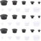 INCREWAY Kit di 500 tappi in plastica per fori assortiti, tappi a vite per mobili, mobili da cucina, armadi, inserti, bianco e nero