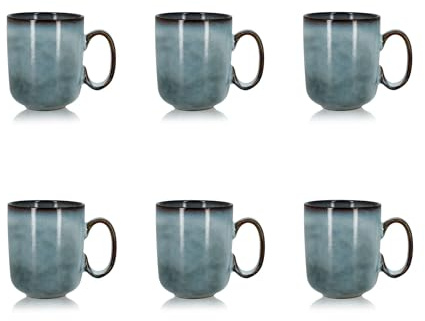 OGO LIVING - Aronal 2614707 Becher, 40 cl, Steinzeug, Blau, 6 Stück