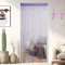 Vagasi 2 Stücke Türvorhang Hochzeit Fadengardine Fadenvorhang 100 x 200 cm Bead Fadenvorhang einfarbig Perle Glitzer schön für Schlafzimmer Restaurant Fotografie Hintergrund, Perle Violett