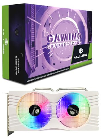 Mllse RGB Radeon RX 580 Carte graphique 8 Go GDDR5 2048SP 256 bits PCI-Express 3.0 Smart Dual Fan Cooling Gaming Blanc Carte vidéo pour PC