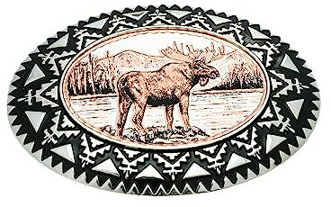 FRONT LINE JEWELRY Western Cowboy Gürtelschnallen Bär/Einheimisch/Hirsch/Wolf/Metall/Pferd/Adler/Zug/Wolf/Elch, Elch