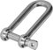 D-Ring-Schäkel, 304 Edelstahl, Langer D-Schäkel, Drahtseilverbinder, Gerader Anker-Schraubstift, Hardware-Ketten (10 Stück M6)