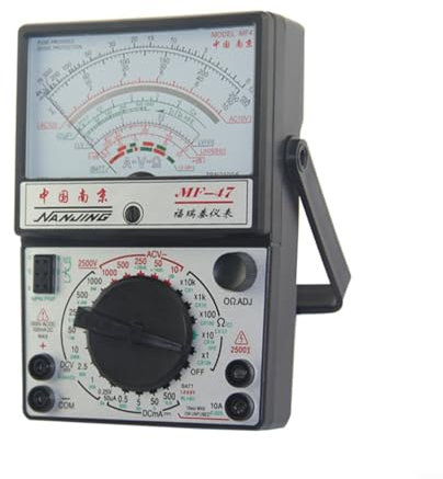Multimètre analogique, AC/DC 1000 V MF47 Multimètre analogique Voltmètre Ampèremètre Ohmmètre Testeur pour la mesure de tension