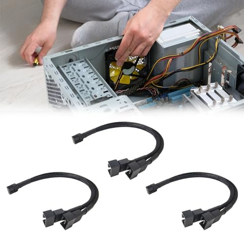 CâBle SéParateur De Ventilateur,Splitter Ventilateur,RéPartiteurs Ventilateur,Multiprise Ventilateur 4 Pin,CâBle RéPartiteur Type Y Ventilateur,Pour Ordinateur Bureau Rallonge Ventilateur,3pcs