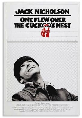 CHAYI American Drama Films Filmposter One Flew Over The Cuckoo's Nest, Heimdekoration, Poster, Wandkunst, zum Aufhängen, Bilddruck, dekorative Malposter, 30 x 45 cm