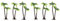 6 Pcs Arbre De Jardin Féerique Mini Arbres Tropicaux Palmiers Artificiels Aquarium Palmier Jungle Décorations De Gâteaux Petits Modèles d'arbre Diorama Réservoir De Tortue Bac À