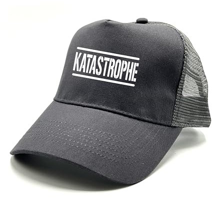 Herzbotschaft Trucker Cap in Mesh Optik mit Spruch | KATASTROPHE | Farbwahl | Unisex Baseball Mütze | hochwertiger Druck | OneSize durch verstellbaren Klipp-Verschluss
