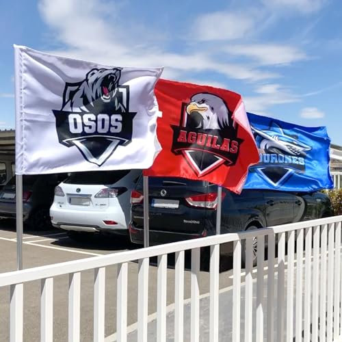 Wanapix | Bandiere Personalizzate | 70x50 cm | Ideale per partite di calcio e di altri sport, compleanni, eventi, feste, ecc. | Personalizzabile su un lato | 100% Personalizzato