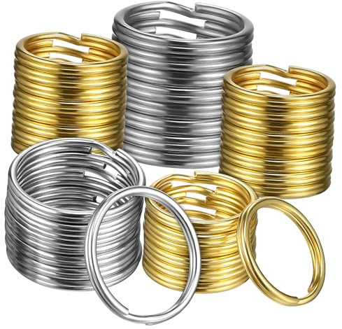 Anneome Schlüsselanhänger Ringe Rund Klein 200 Stück Edelstahl 304 Kupfer Schlüsselringe Zum Basteln Schlüssel Organisation Für Auto Haus Büro