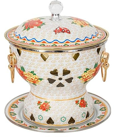 NIBHZ Olla Caliente de Cobre Puro, Hot Pot Tranditional Chino, Hot Pot Hot Pot Mongol, Hot Pot Hot Pot de Cobre Puro,A,19X21.5cm