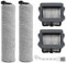 HUAPX Rouleau de Brosse de Rechange et Filtre HEPA pour Tineco iFloor3/Floor One S3 Accessoires pour Aspirateur Sec et Humide,2 Rouleaux de Brosse,2 Filtres,1 Brosse de Nettoyage