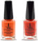 (2Pcs Set) Henna Infused Nail Polish Permeable Nail Polish Halal Vegan Long lasting No UV Needed (Imperial Red, Sunset)