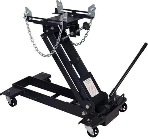JKELPV Gato de transmisión Gato hidráulico con Soporte para Motor 2T, Gato hidráulico Fino de posición Baja, Gato de transmisión de Caja de Cambios Elevador Coche(Black)