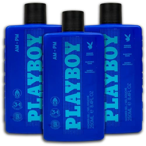 3 er Pack PLAYBOY Duschgel AM-PM 3 x 250 ml