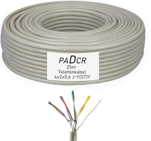 PADCR JYSTY - Cable telefónico (4 x 2 x 0,6, 25 m)