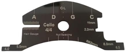 EHJRE 4/4 Cello Bridge Template Tool Musical Accessory Compact Reference Tool