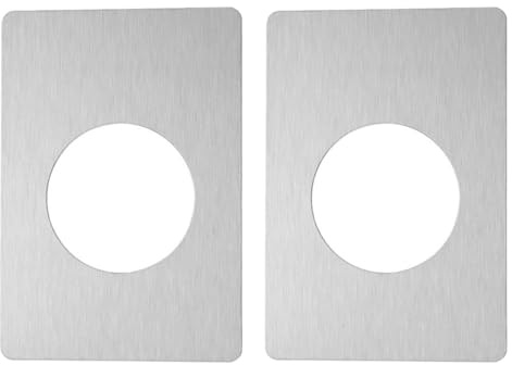 2Pcs Stainless Steel Door Plate Reinforcement Cover Ball Lock Mounting Plate Hinge Handle Fixing Hardware