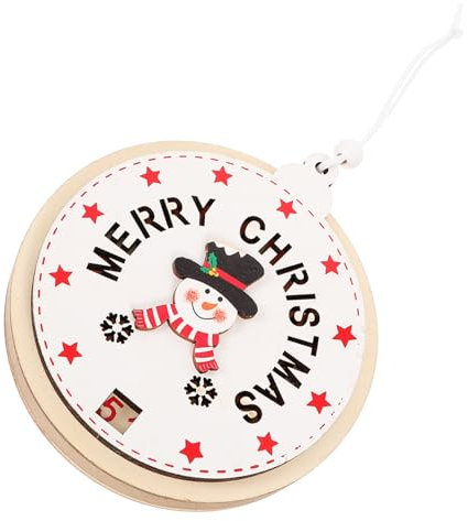 Cabilock de Regresiva Navideño de Madera Adorable con Colgante para Decoración de Pared y Árbol Accesorio para Fiestas de Navidad y Adornos para Hogar