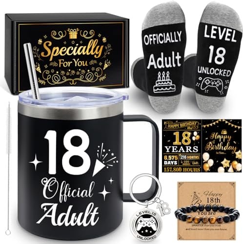 MOTONG Ideas de regalo de cumpleaños para chicos de 18 años, cestas de regalo divertidas y únicas para chicos adolescentes de 18 años, regalo de dieciocho años para chicos, hijo, nieto, sobrino, amigo