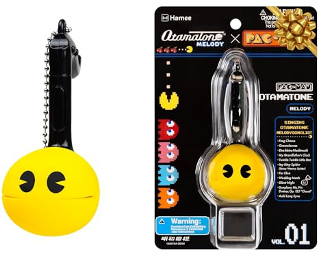Otamatone Melody Original PAC-Man Electronic Portable Music Toy Player Synthesizer from Japan by Maywa Denki Officially Licensed Merchandise with English Instructions Keychain Accessory - PAC-Man