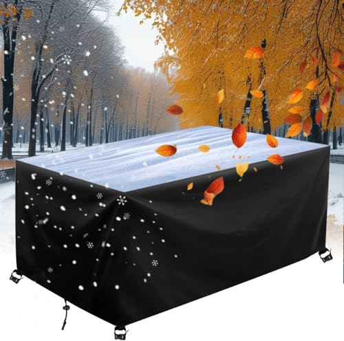 Abdeckung für Gartenmöbel Winterfest 265x150x75cm/Länge x Breite x Höhe Wasserdicht Abdeckplane für Gartenmöbel, Staubfest Anti- UV 420D Oxford Abdeckhauben & Hüllen Rechteckig Lounge Abdeckung