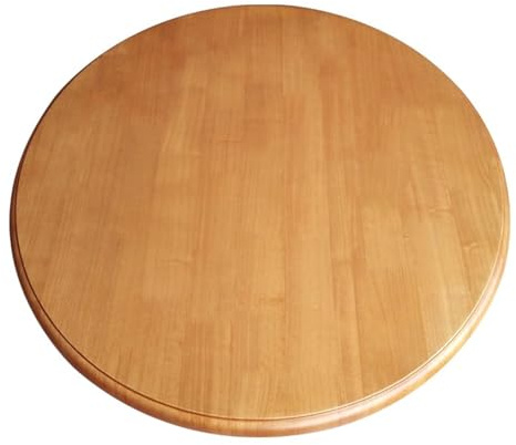 Esstische Rundes Drehbares Tablet 50 60 70 80 90 100cm Holz Esstisch Plattenspieler Tischplatte Drehtablett Mit Silent Base Zum 360 °Drehbare Platte Serviertablett Für Küche(Teak,60cm/24in)