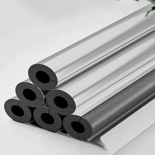 Generisch Schaumstoff-Rohrisolierung, Frostschutz Isolierschlauch Aus Aluminiumfolie, Frostschutz Isolierrohr für Den Außenbereich ID 22-114mm, Dicke 10-50mm, für Heizungsrohr(43mm*40mm*1m)