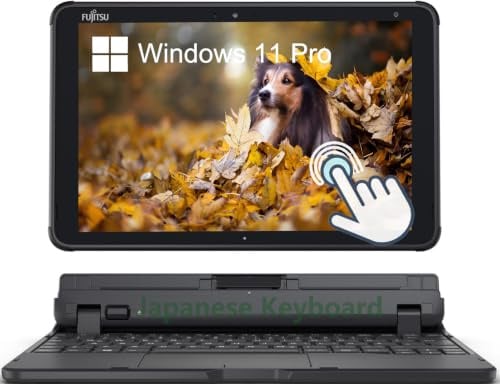Fujitsu Stylistic Q5010 Touchscreen-Laptop, Intel Celeron N4020, 10,1 FHD (1920 x 1200), 4 GB RAM, 64 GB eMMC, japanische QWERTY-Tastatur, Windows 11 Pro (Generalüberholt)