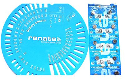 376 SR626W 10 Piles Boutons Renata avec Gabarit