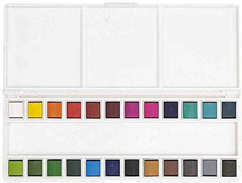 Rico Design Aquarellfarben, 24 x 1/2 Näpfchen