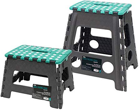 JVL Marchepied Pliable, Gris, Large & Small