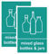Pack of 2 Mixed Glass Bottles & Jars Recycling Bin Sticker-Self Adhesive Bin Labels (or) decals(A6-150 x 100 mm) Sara Prints V1064