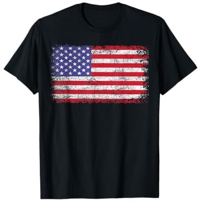 American Flag T Shirt: USA Patriotic For US Men Women Kids T-Shirt