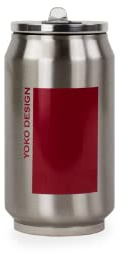 Yoko Design Thermoskanne, doppelwandig, aus Edelstahl, BPA-frei, wiederverwendbar, umweltfreundlich, für Wasser, Sport, Kinder, Büro, Reisen, 280/500/700 ml