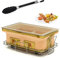 Japanisch Holzkohlegrill, Hibachi Keramischer Ton Grill Rechteckig Tischplatte BBQ Holzkohlegrill Herd Yakatori Kocher Mit Essenszangen Für Outdoor Indoor (Gelb)