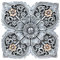 Stone and Style Wandrelief Mandala Blüte frostfest massiver Steinguss
