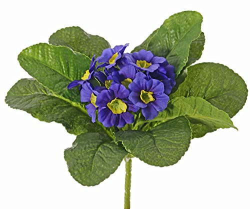 artplants.de Kunstblume Primel SUNDARA auf Steckstab, blau, 20cm, Ø4cm - Seiden Primel